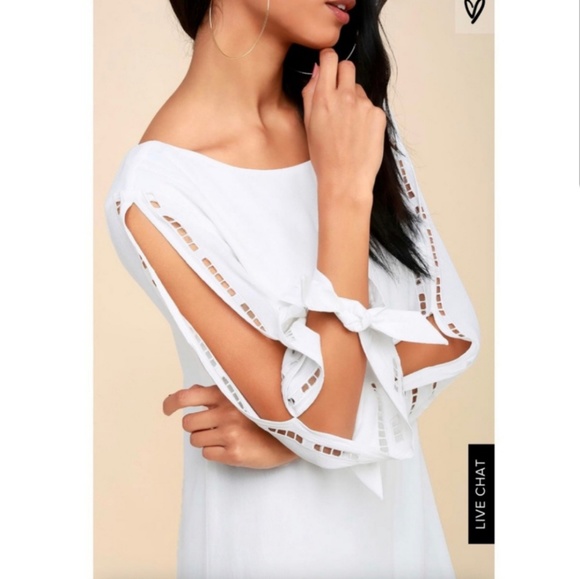 Lulus Bloomfield White Long Sleeve Shift Dress - Picture 3 of 8